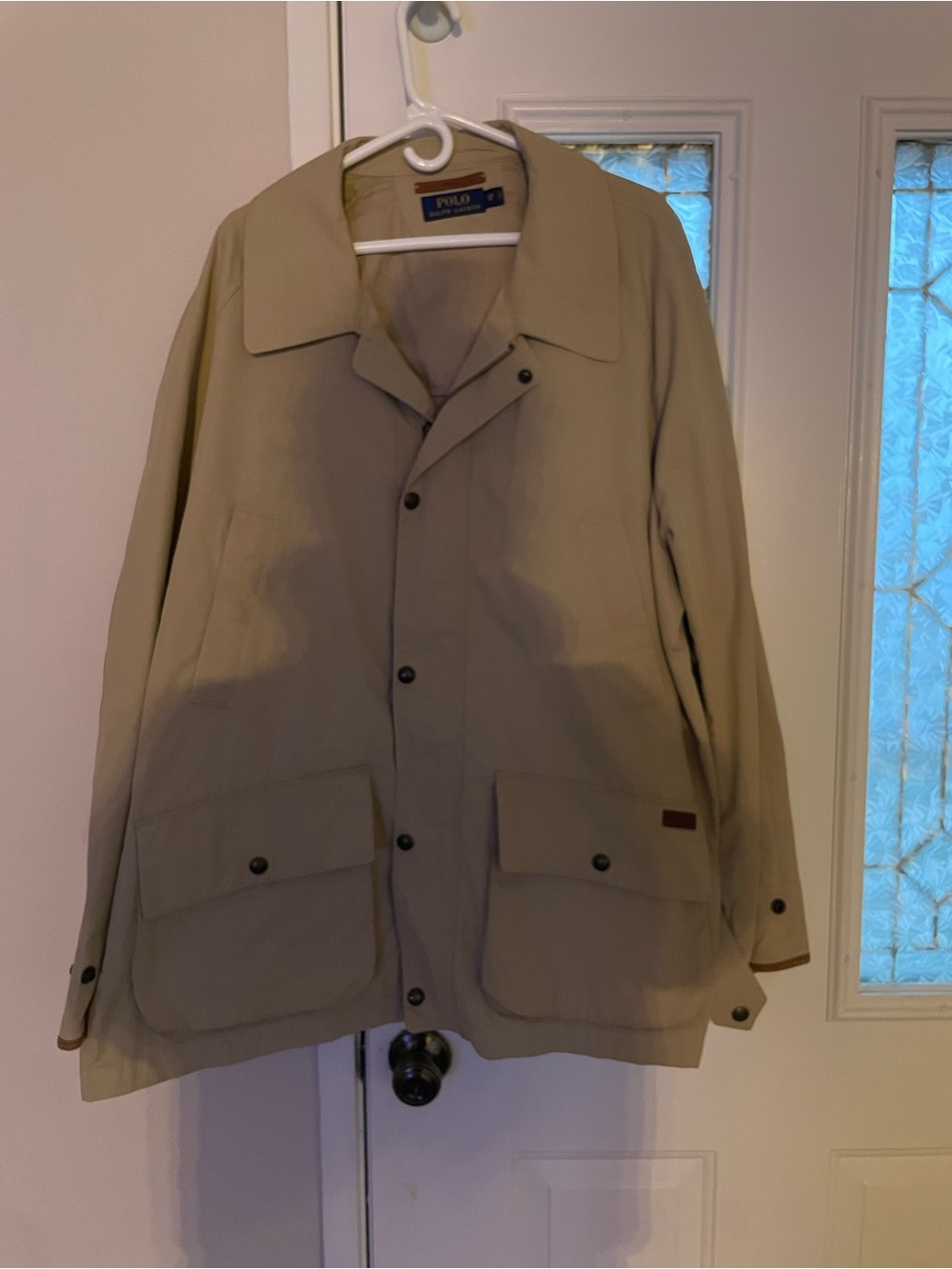 Ralph Lauren Beige Trench Coat with Flap Pockets